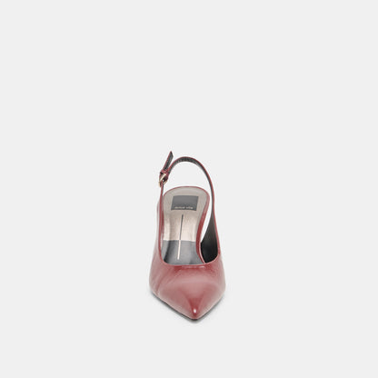 Elasi Oxblood Crinkle Heels | Dolce Vita