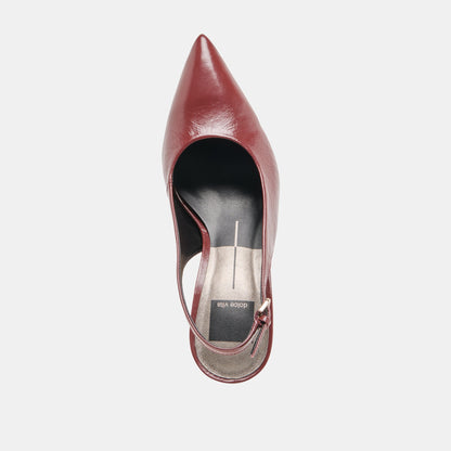 Elasi Oxblood Crinkle Heels | Dolce Vita
