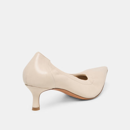 Celtin Off White Leather Heels | Dolce Vita