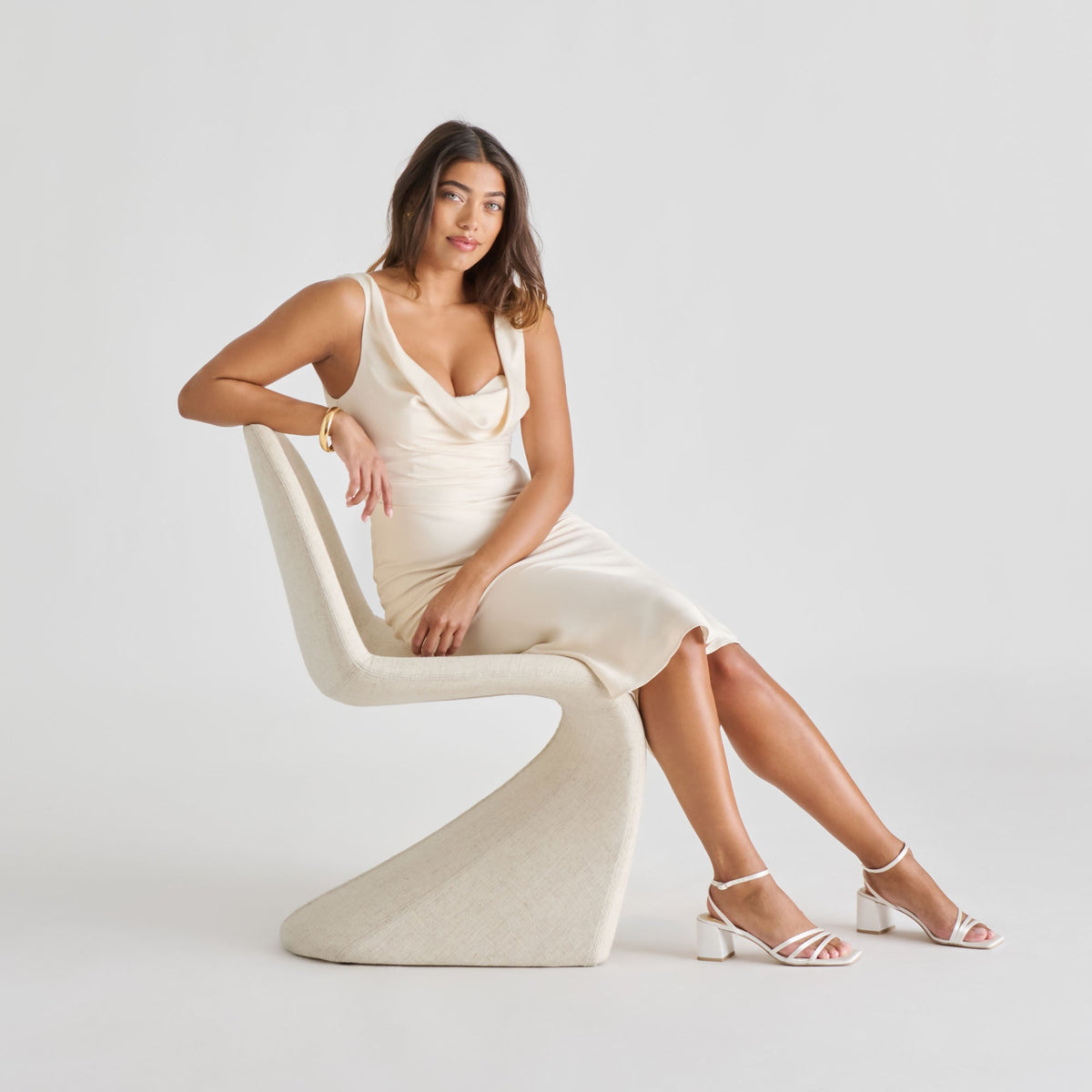 Ysabel True White Satin Heels | Dolce Vita