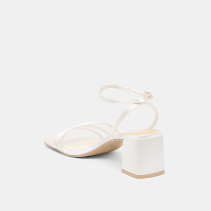 Ysabel True White Satin Heels | Dolce Vita