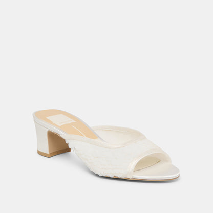 Inga Off White Satin Heels | Dolce Vita