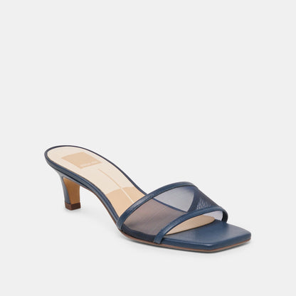 Rexa Mesh Navy Mesh Heels | Dolce Vita