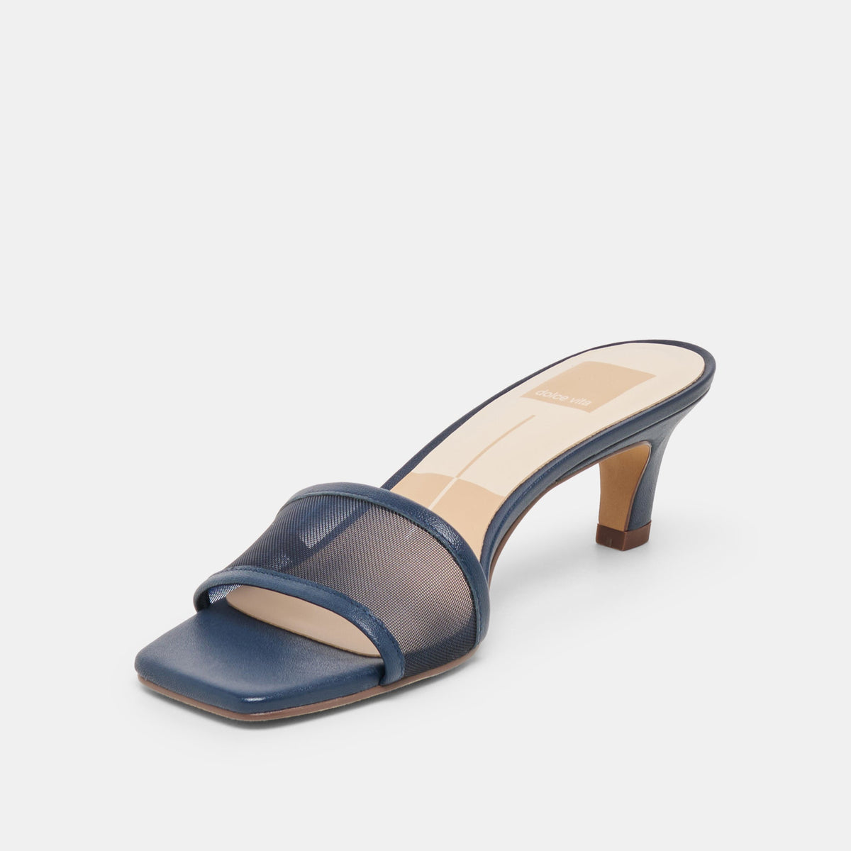 Rexa Mesh Navy Mesh Heels | Dolce Vita