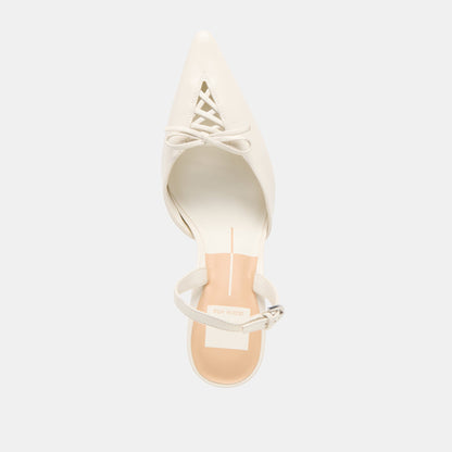 Hamya White Leather Heels | Dolce Vita