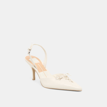 Hamya White Leather Heels | Dolce Vita