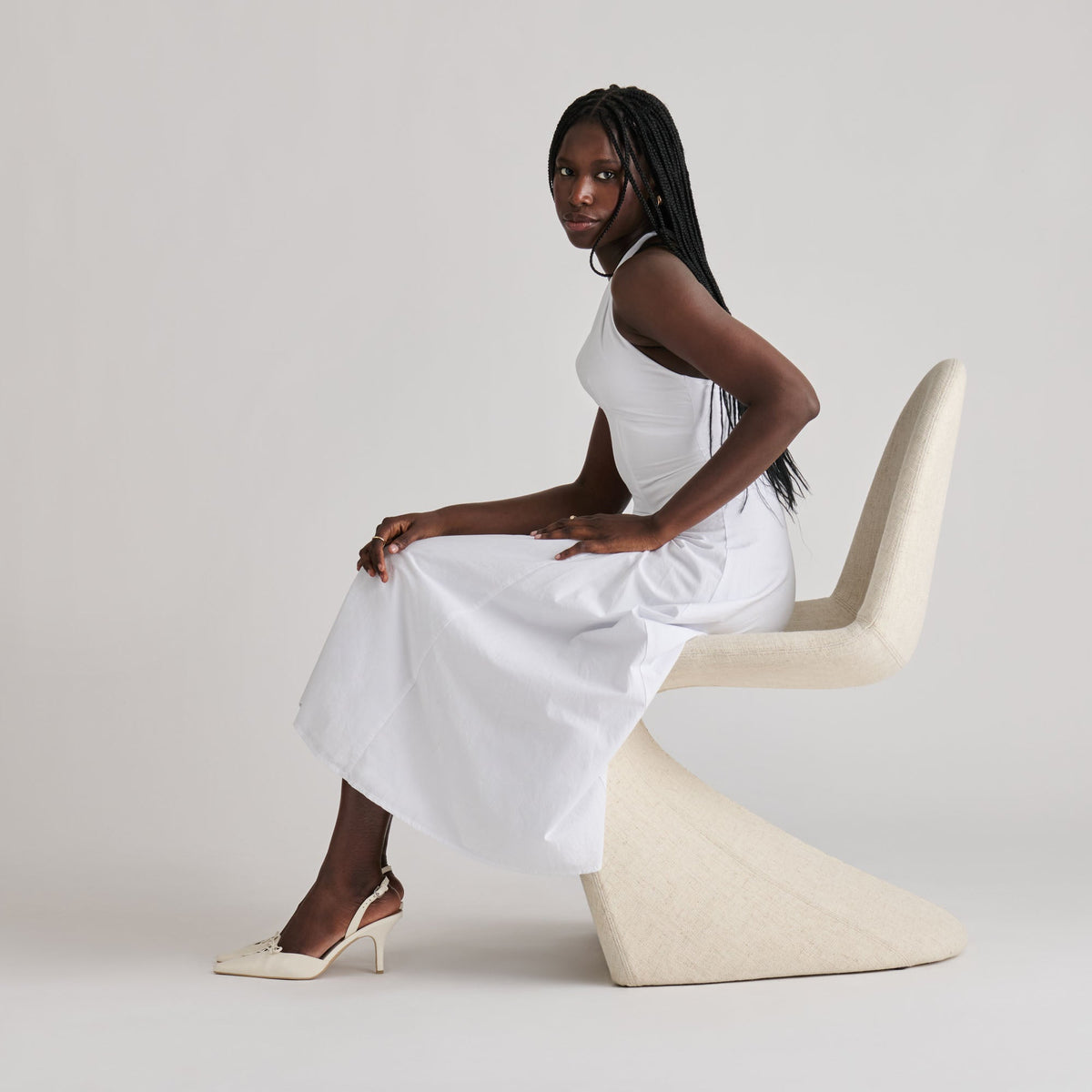 Hamya White Leather Heels | Dolce Vita
