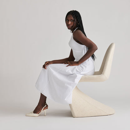 Hamya White Leather Heels | Dolce Vita