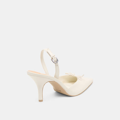 Hamya White Leather Heels | Dolce Vita