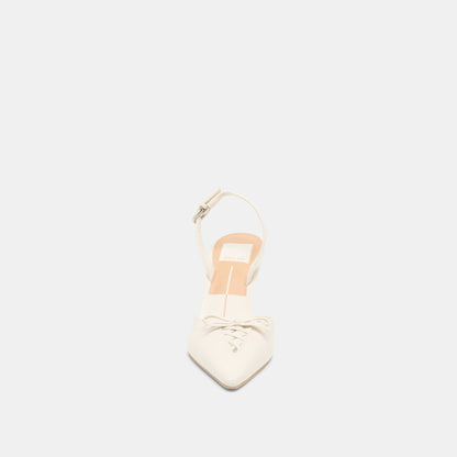 Hamya White Leather Heels | Dolce Vita