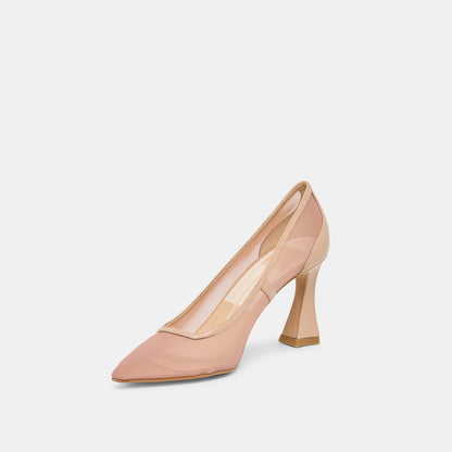 Malory Lt Tan Mesh Heels | Dolce Vita