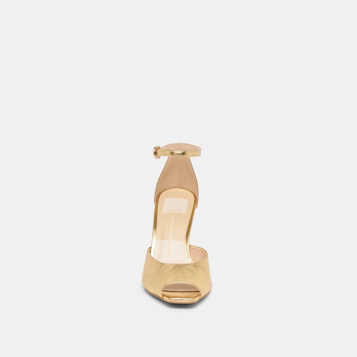 Serlo Gold Crinkle Patent Heels | Dolce Vita