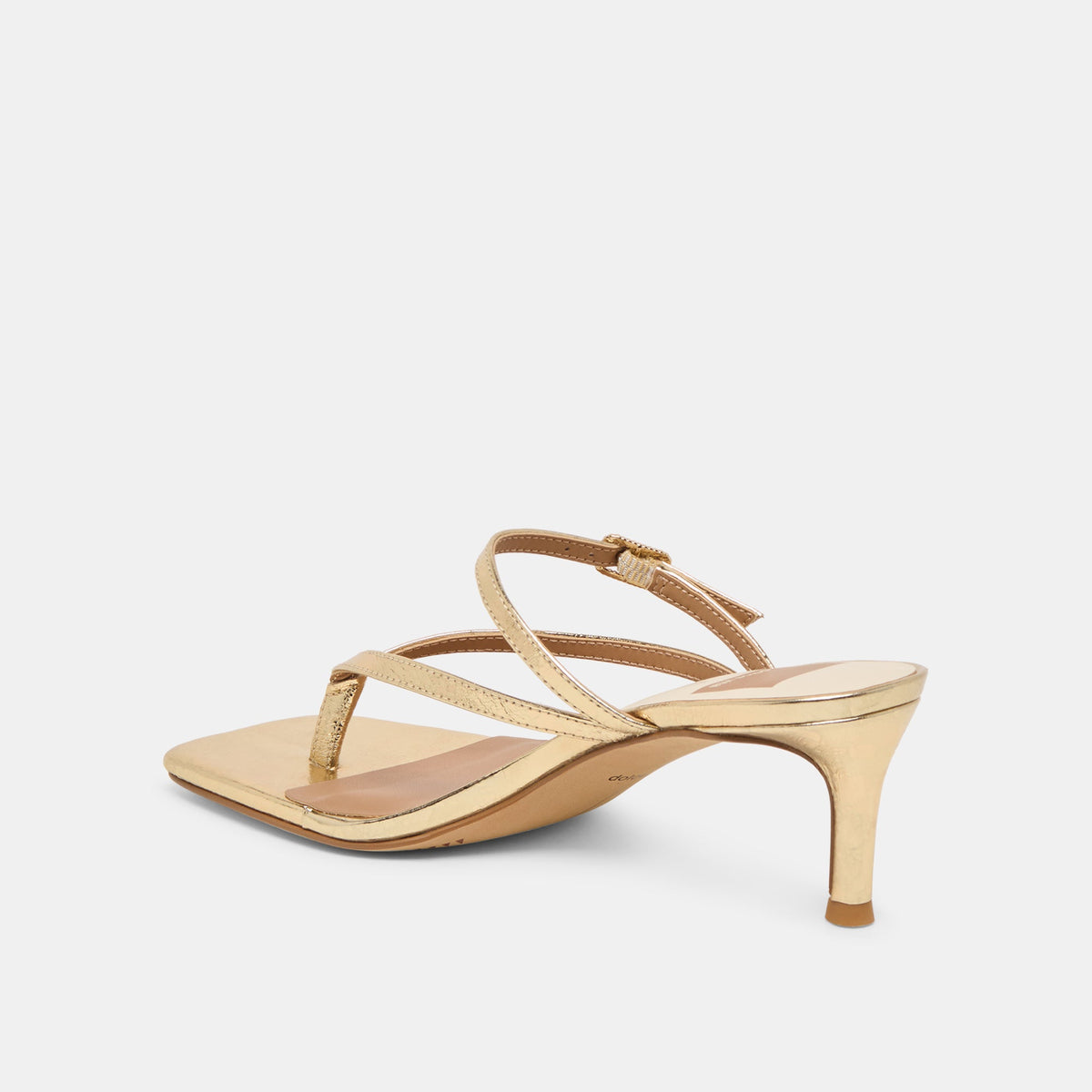 Biaga Gold Distressed Leather Heels | Dolce Vita