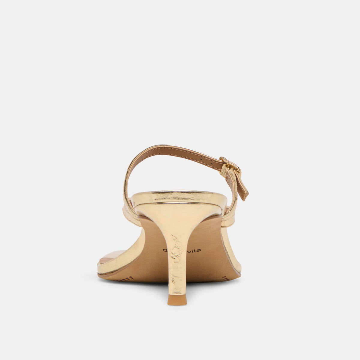 Biaga Gold Distressed Leather Heels | Dolce Vita