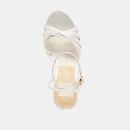 Ronica True White Satin Heels | Dolce Vita