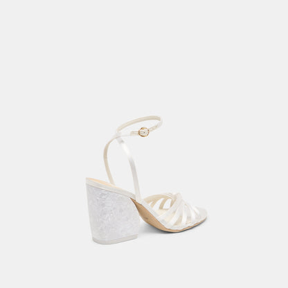 Ronica True White Satin Heels | Dolce Vita