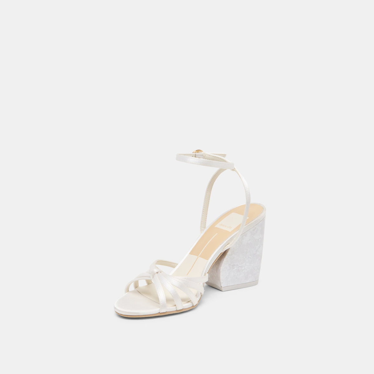 Ronica True White Satin Heels | Dolce Vita