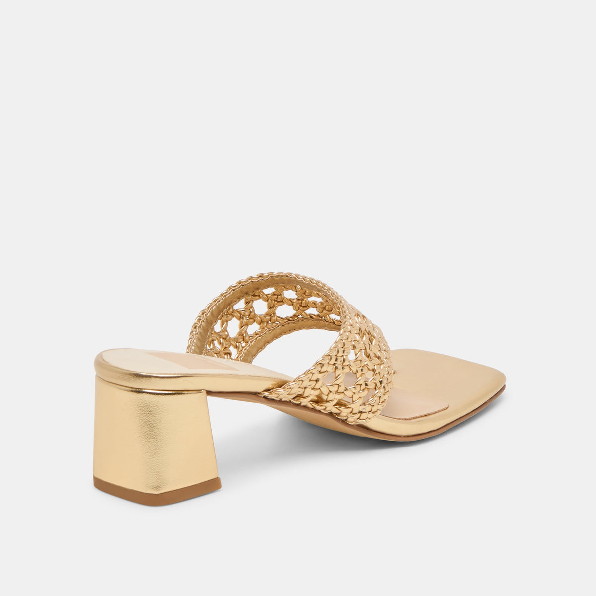 Barlo Gold Woven Stella Heels | Dolce Vita