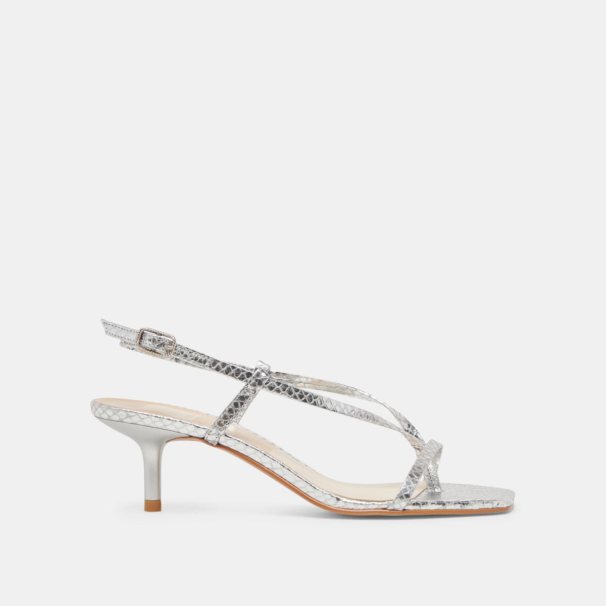 LAURY HEELS SILVER EMBOSSED LEATHER
 – Dolce Vita | Dolce Vita