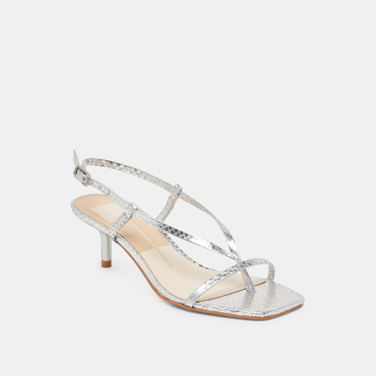 LAURY HEELS SILVER EMBOSSED LEATHER
 – Dolce Vita | Dolce Vita