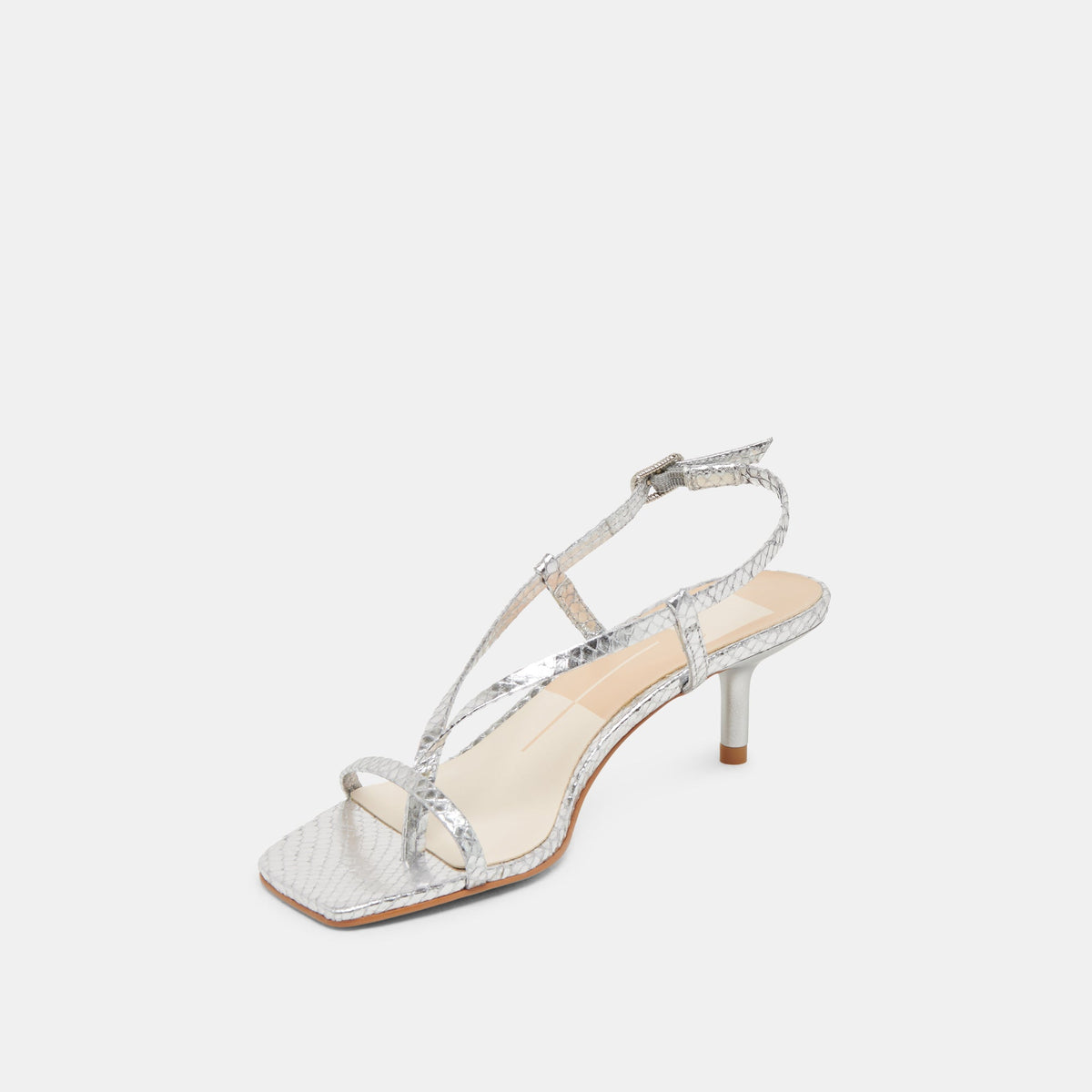 LAURY HEELS SILVER EMBOSSED LEATHER
 – Dolce Vita | Dolce Vita