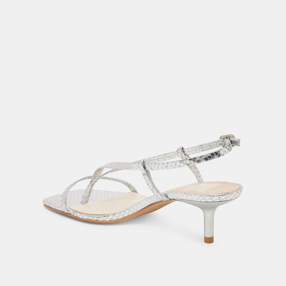LAURY HEELS SILVER EMBOSSED LEATHER
 – Dolce Vita | Dolce Vita