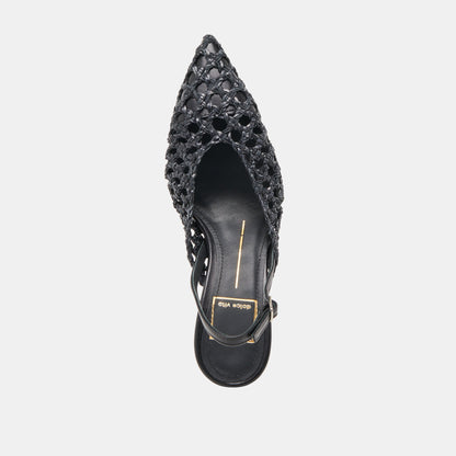 GLORIA HEELS BLACK WOVEN
 – Dolce Vita | Dolce Vita