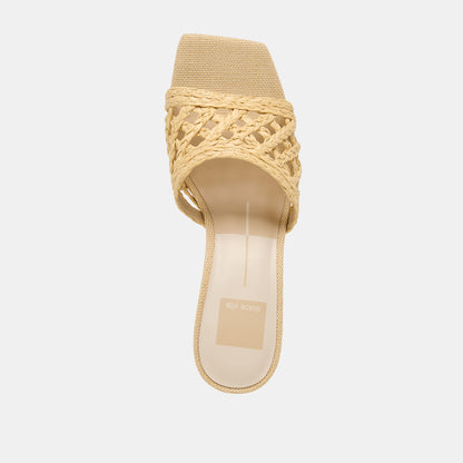 Bowen Lt Natural Raffia Heels | Dolce Vita