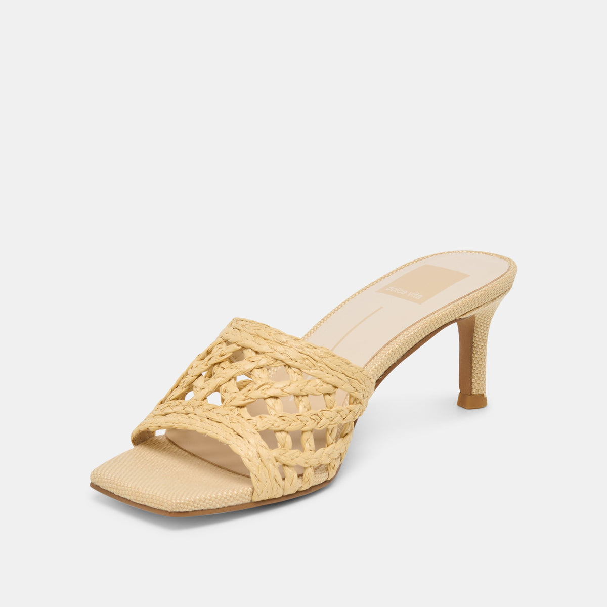 Bowen Lt Natural Raffia Heels | Dolce Vita