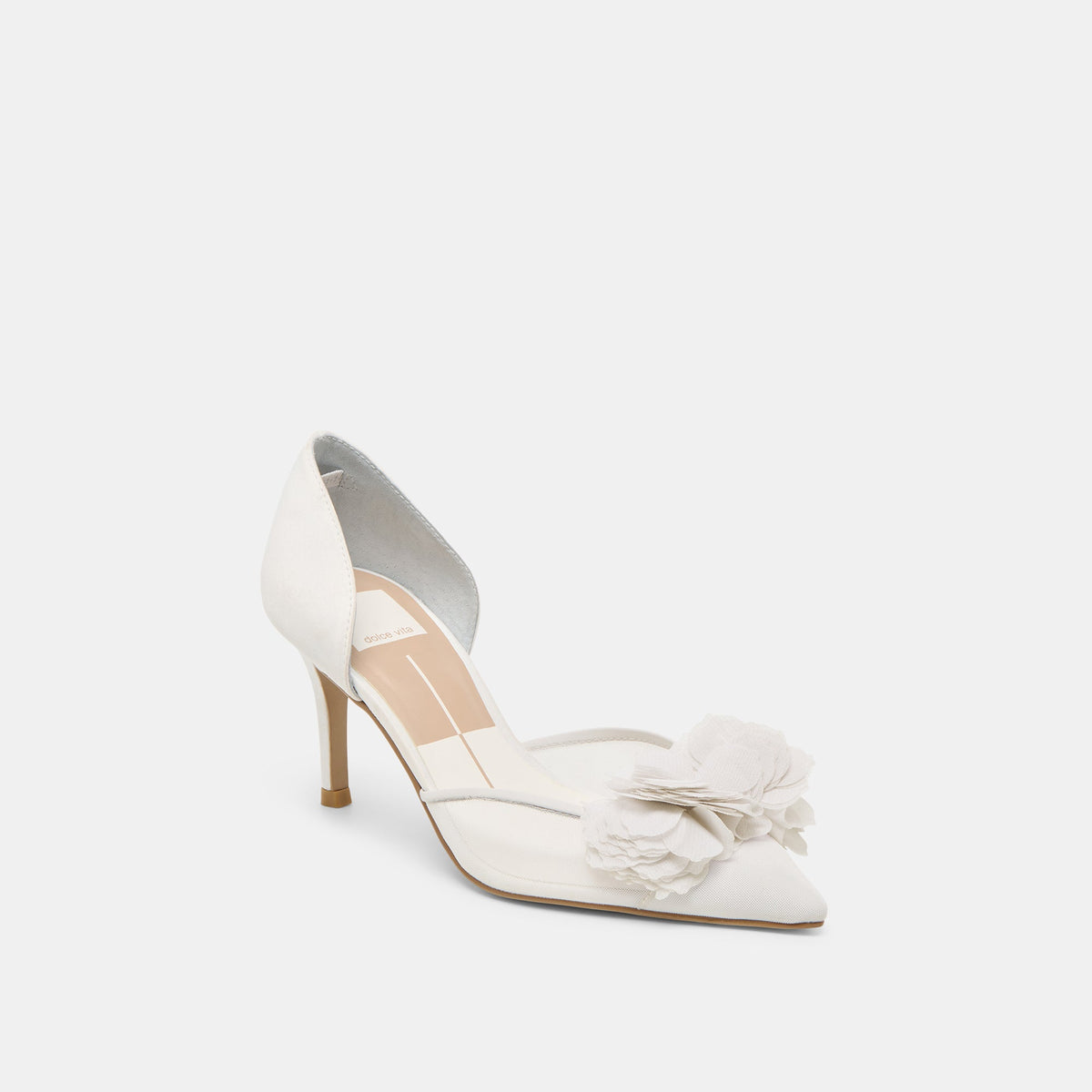 Evelin White Mesh Heels | Dolce Vita