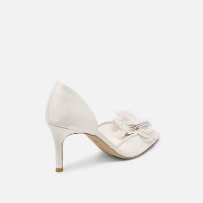 Evelin White Mesh Heels | Dolce Vita