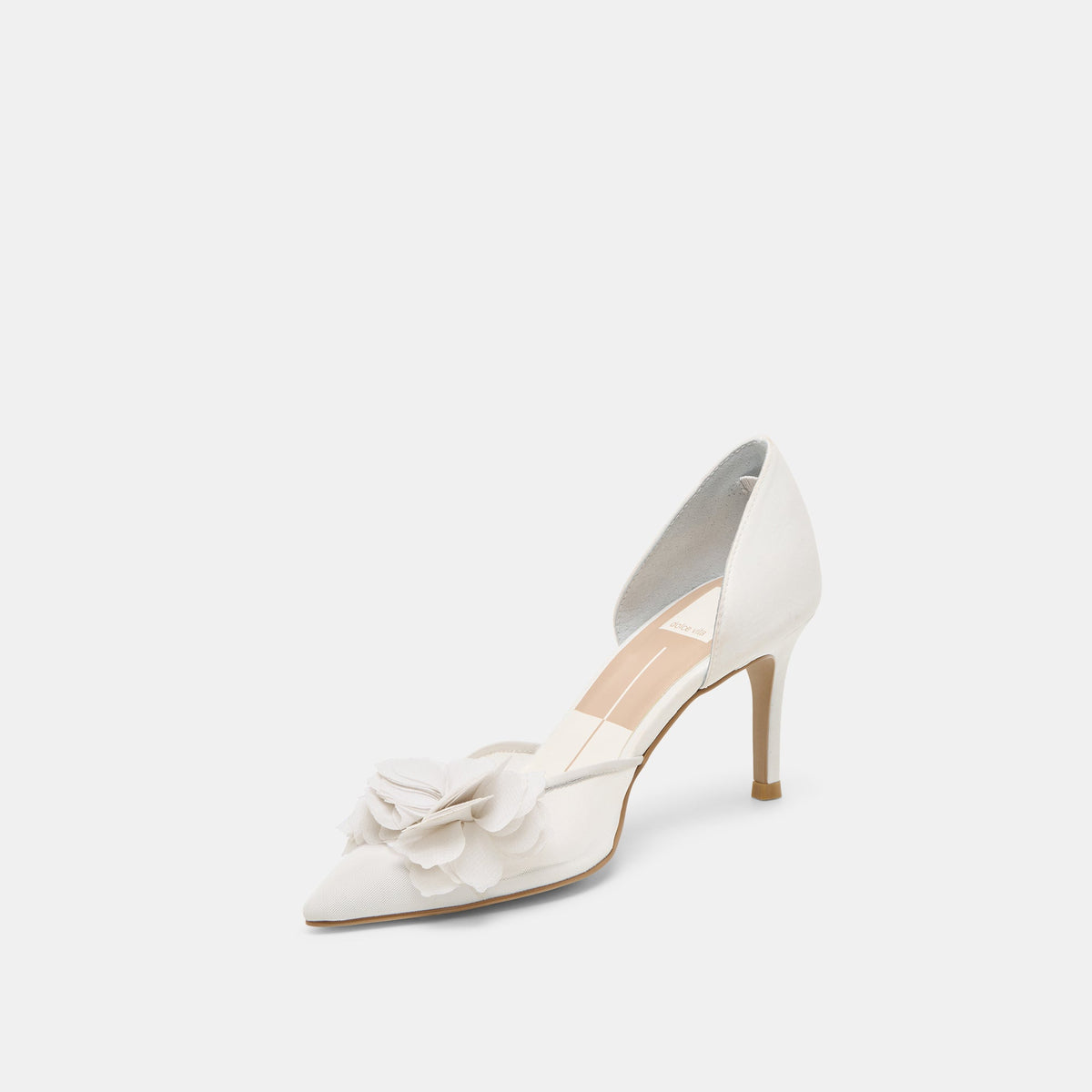 Evelin White Mesh Heels | Dolce Vita