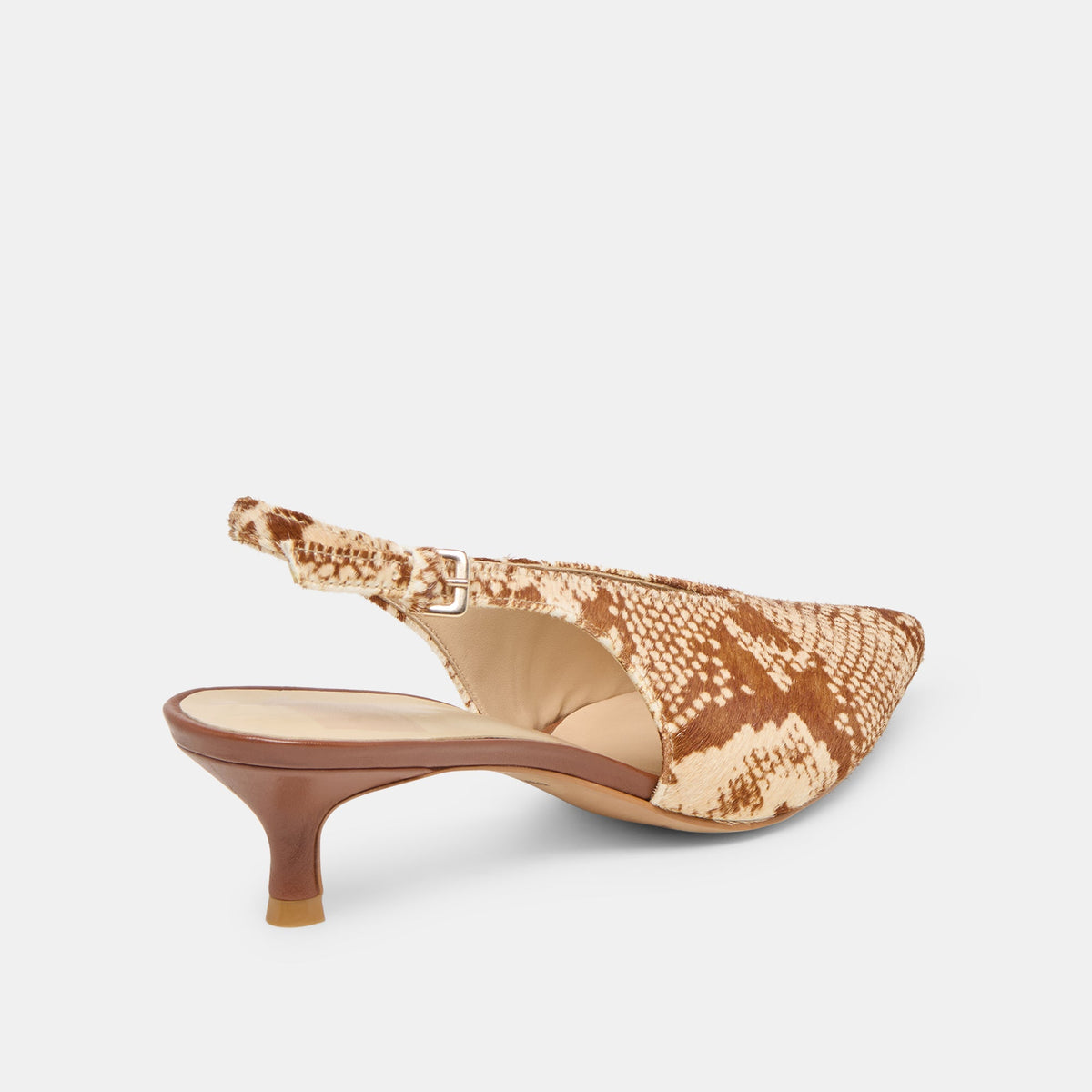 Alenna Brown Snake Calf Hair Heels | Dolce Vita
