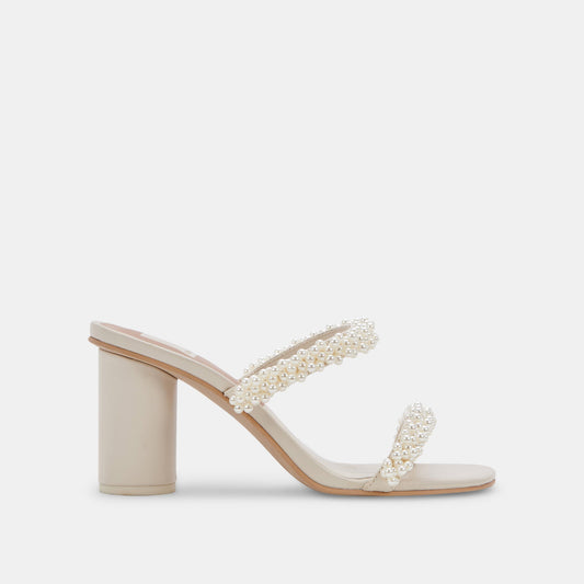 NOEL Heels Vanilla Pearls | Vanilla Pearl Bead Heels
 – Dolce Vita | Dolce Vita