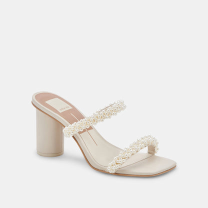 NOEL Heels Vanilla Pearls | Vanilla Pearl Bead Heels
 – Dolce Vita | Dolce Vita