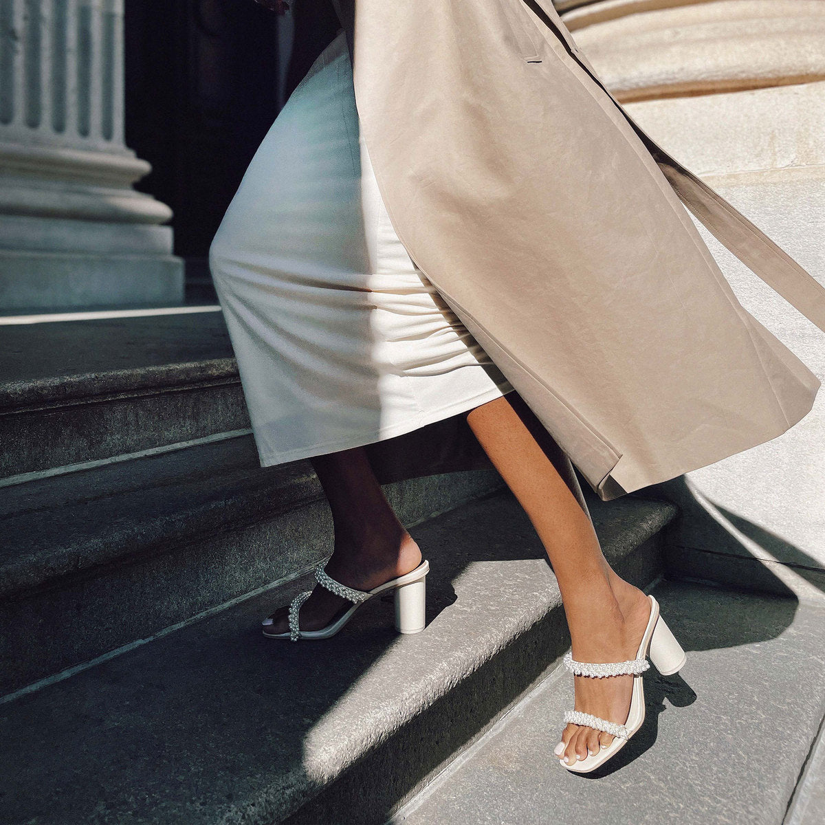 NOEL Heels Vanilla Pearls | Vanilla Pearl Bead Heels
 – Dolce Vita | Dolce Vita