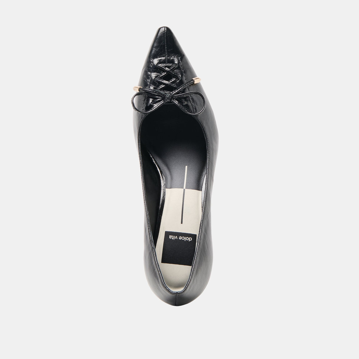 Clarie Midnight Crinkle Patent Leather Heels | Dolce Vita