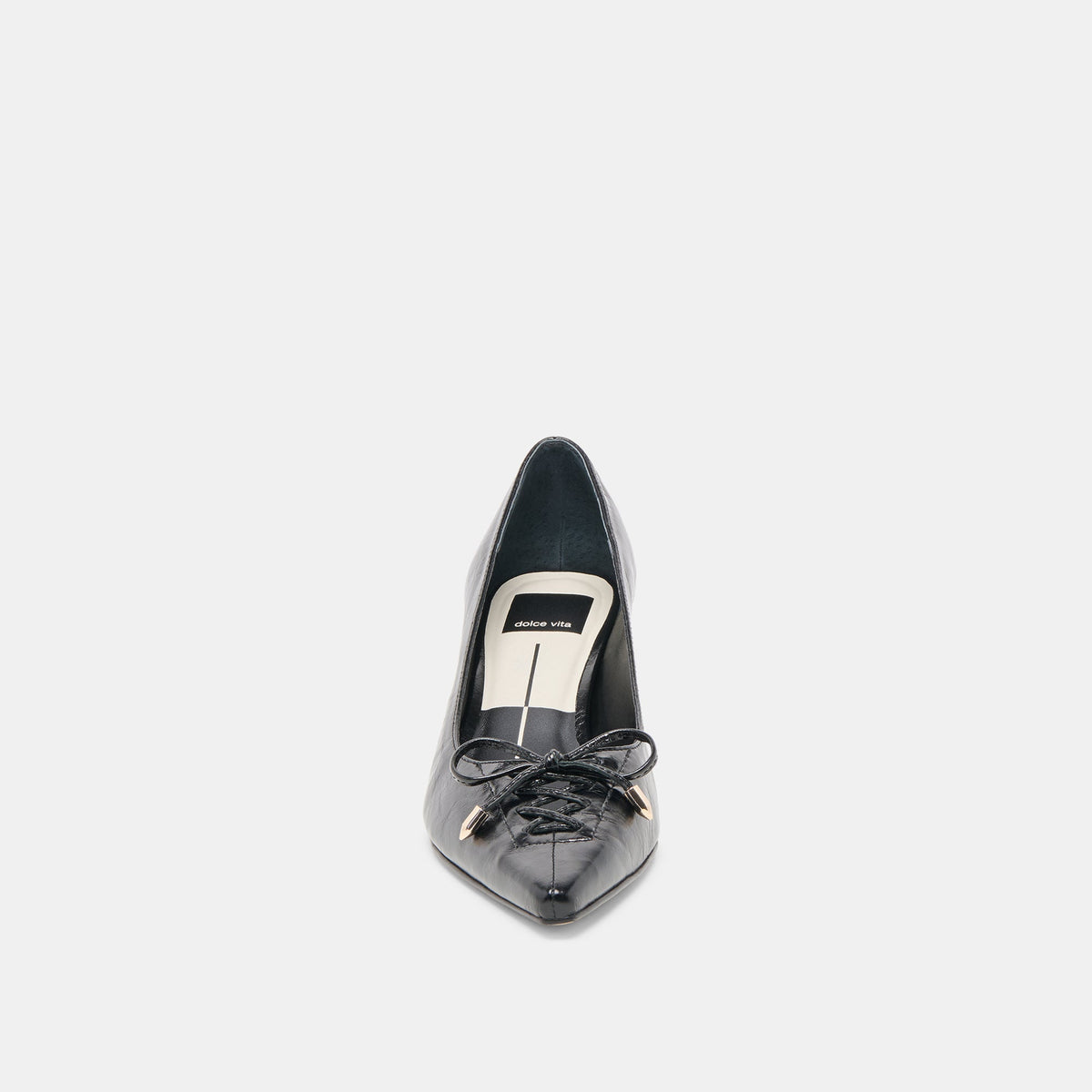 Clarie Midnight Crinkle Patent Leather Heels | Dolce Vita