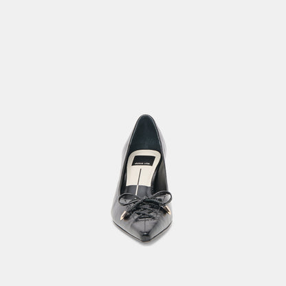 Clarie Midnight Crinkle Patent Leather Heels | Dolce Vita