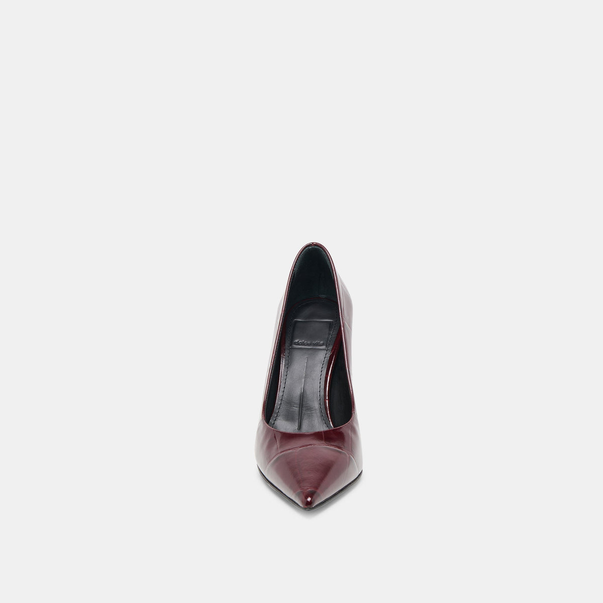 Misty Burgundy Croco Embossed Leather Heels | Dolce Vita