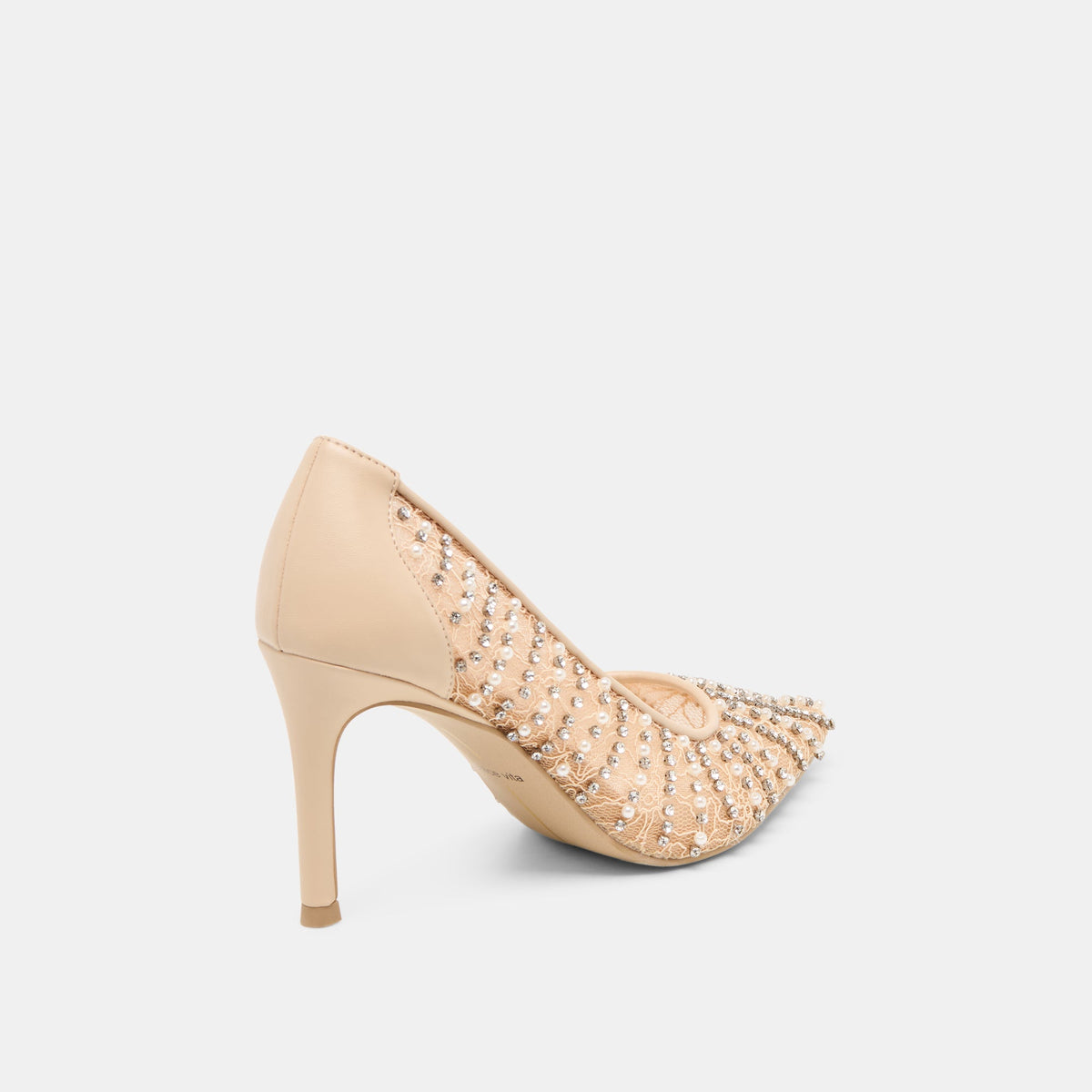Kashe Pearl Blush Lace Mesh Heels | Dolce Vita