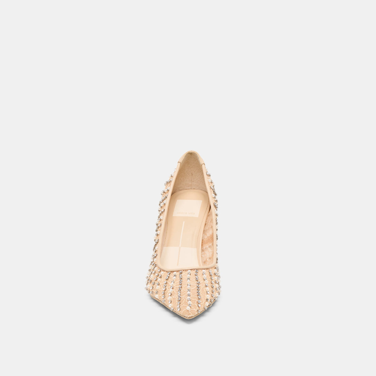 Kashe Pearl Blush Lace Mesh Heels | Dolce Vita