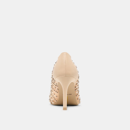 Kashe Pearl Blush Lace Mesh Heels | Dolce Vita