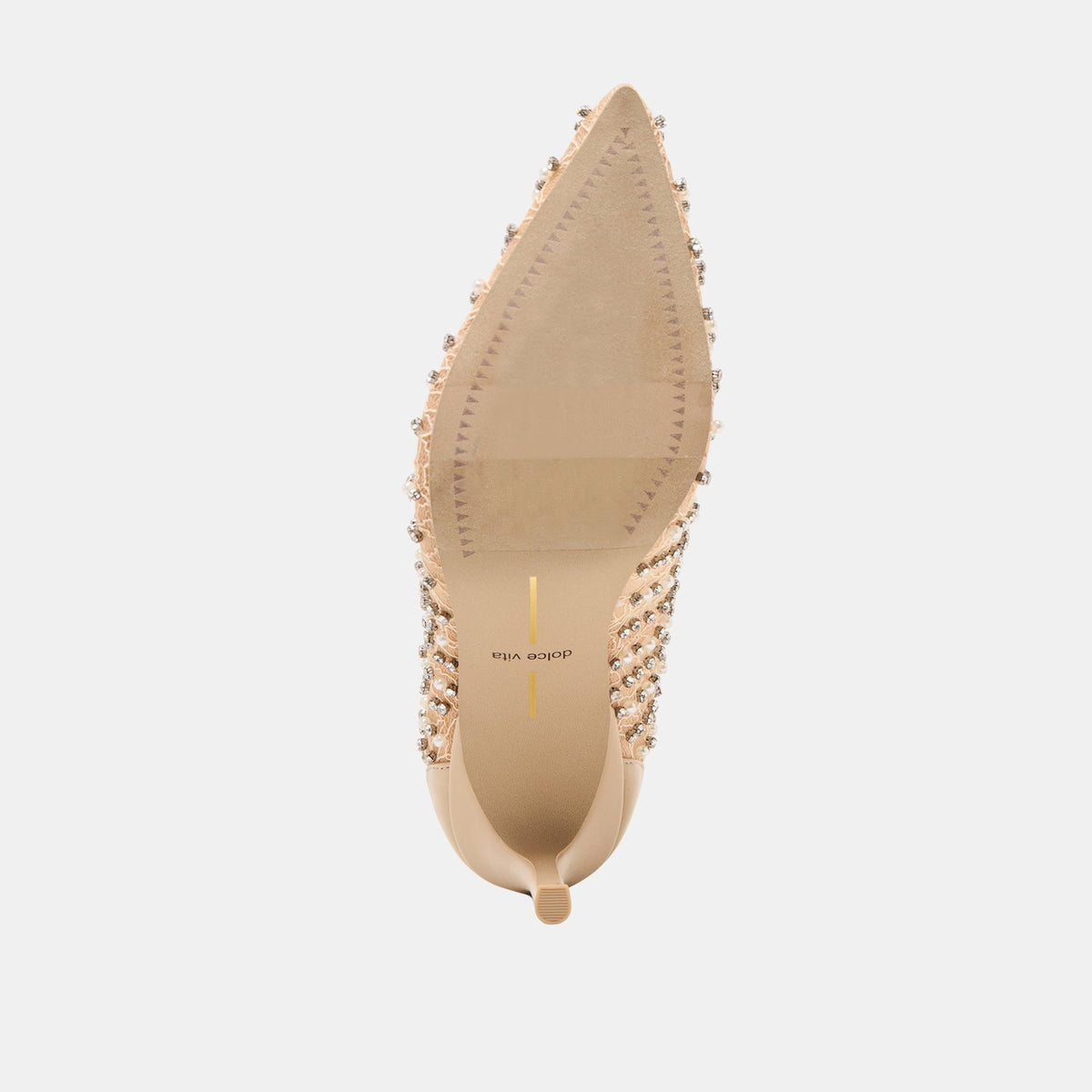 Kashe Pearl Blush Lace Mesh Heels | Dolce Vita