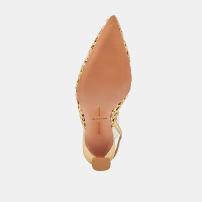 GLORIA HEELS GOLD WOVEN
 – Dolce Vita | Dolce Vita