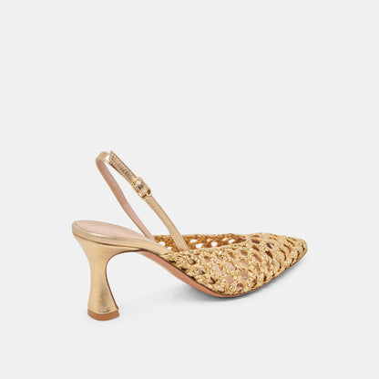 GLORIA HEELS GOLD WOVEN
 – Dolce Vita | Dolce Vita