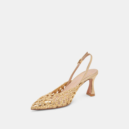 GLORIA HEELS GOLD WOVEN
 – Dolce Vita | Dolce Vita