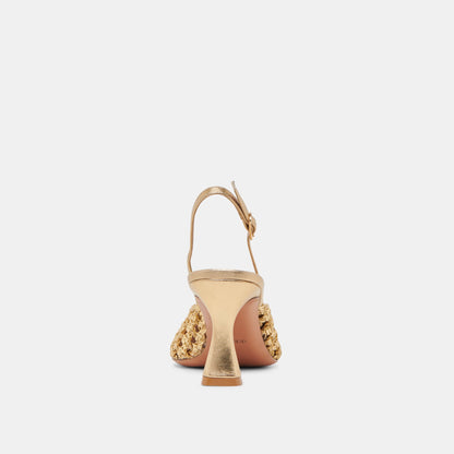 GLORIA HEELS GOLD WOVEN
 – Dolce Vita | Dolce Vita