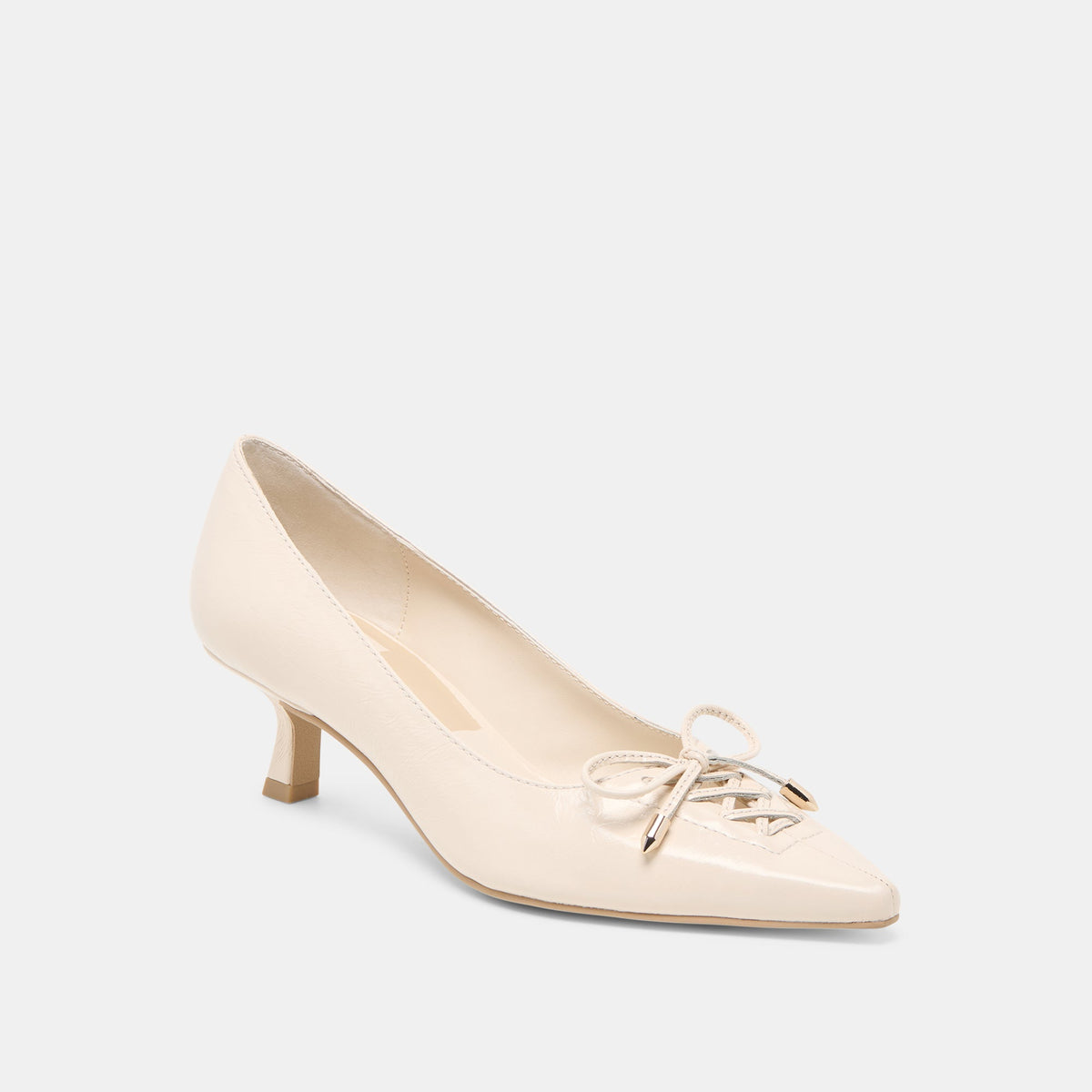 Clarie Bone Crinkle Patent Leather Heels | Dolce Vita