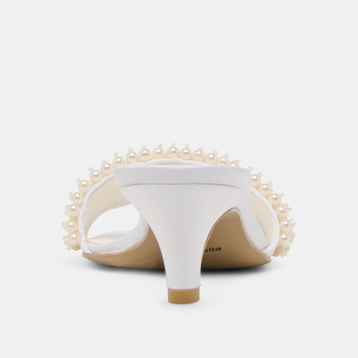 Rexa Pearl Off White Satin Heels | Dolce Vita